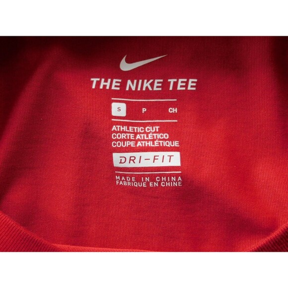 Nike Dri-Fit Men's T-shirt Size Small Red Short Sleeve - Picture 5 of 11